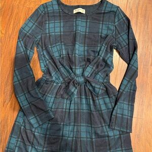 Abercrombie Kids Teal Plaid Dress